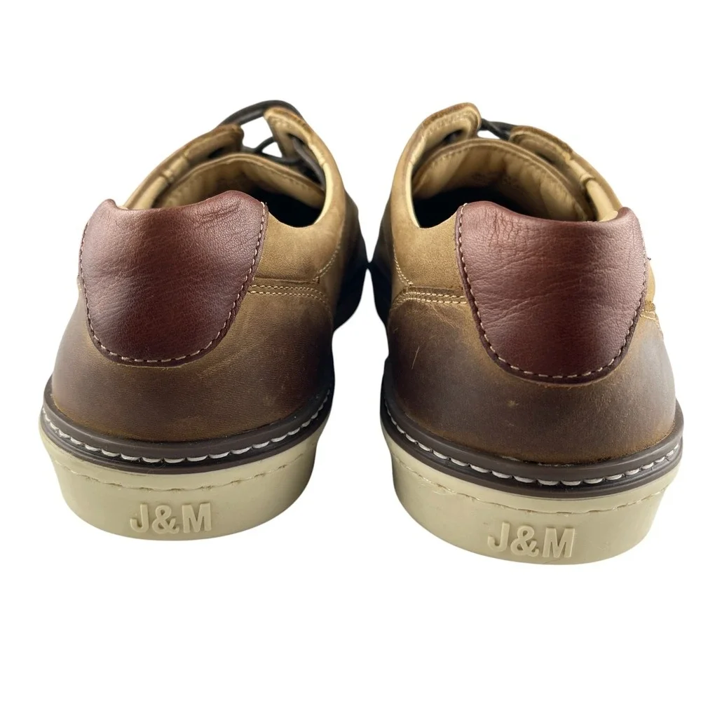 Johnston Murphy J&M Men's Oxford Shoes 8.5M Brown Sheepskin Leather Preppy